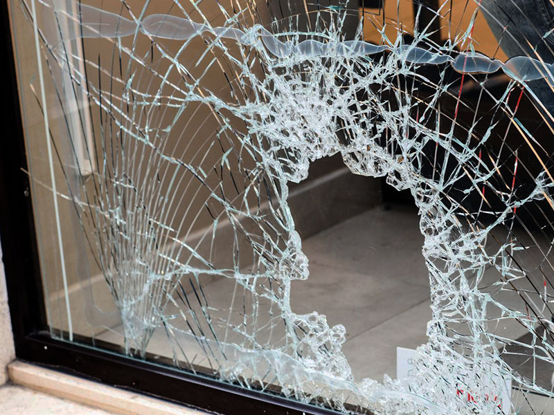 Broken Office Glass