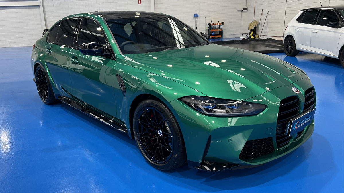 Ceramic coating on a BMW car